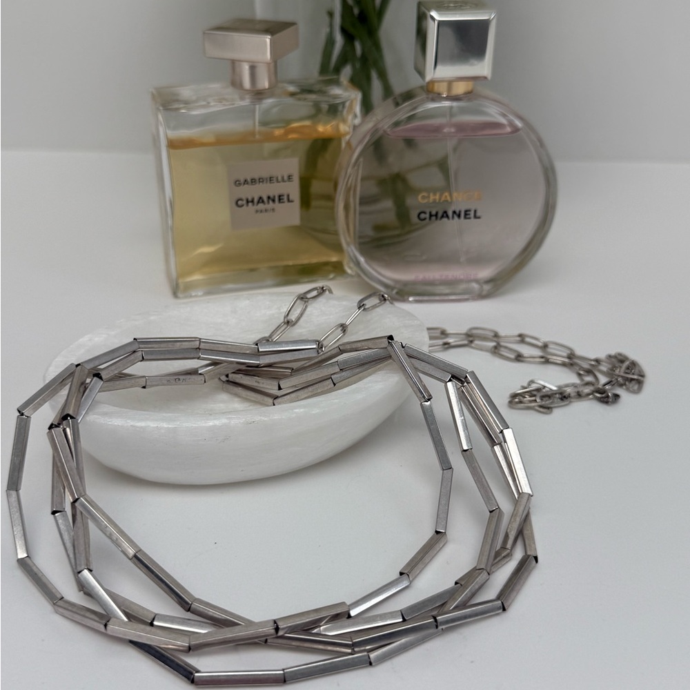 Marlyn Schiff Multi-Layered Silver Necklace